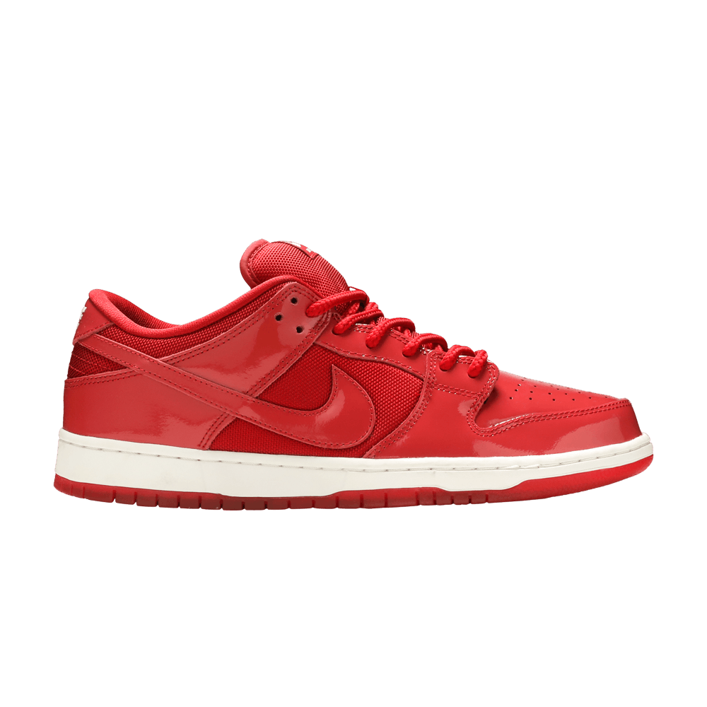Nike Dunk Low Pro SB Skateboard Red Patent Leather 304292 616