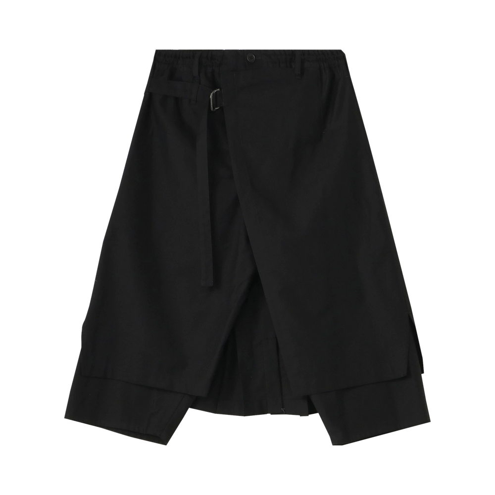 Buy Yohji Yamamoto Pour Homme Twill Wrap Pants 'Black' - HR