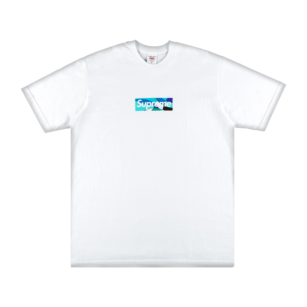 Buy Supreme x Emilio Pucci Box Logo Tee 'White/Blue Buy Supreme x Emilio Pucci Box Logo Tee 'White/Blue