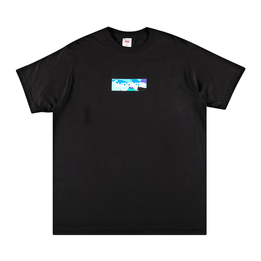 Buy Supreme x Emilio Pucci Box Logo Tee 'Black/Blue