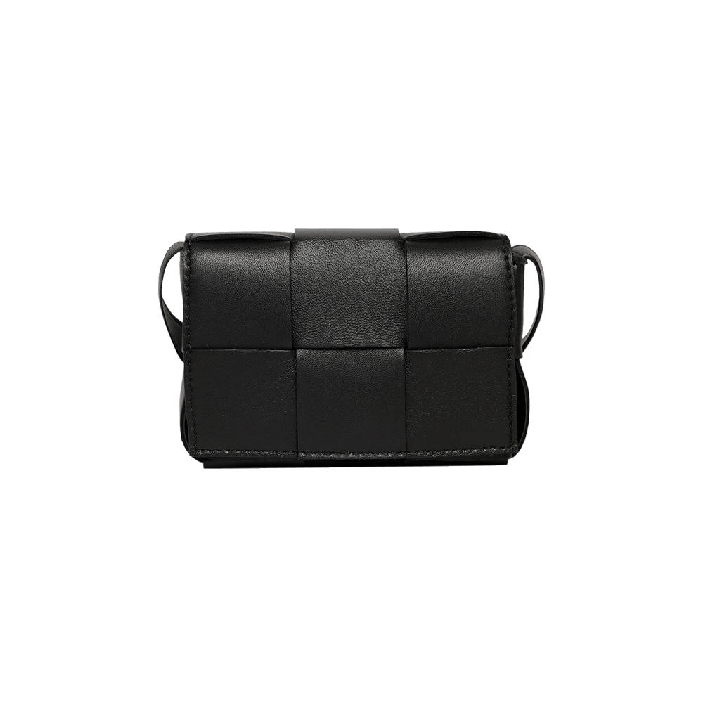 ★BOTTEGA VENETA★ Cassette Mini Shoulder Bag Black 666688V3 BOTTEGA VENETA CANDY Cassette Mini Bag Shoulder Bag Leather