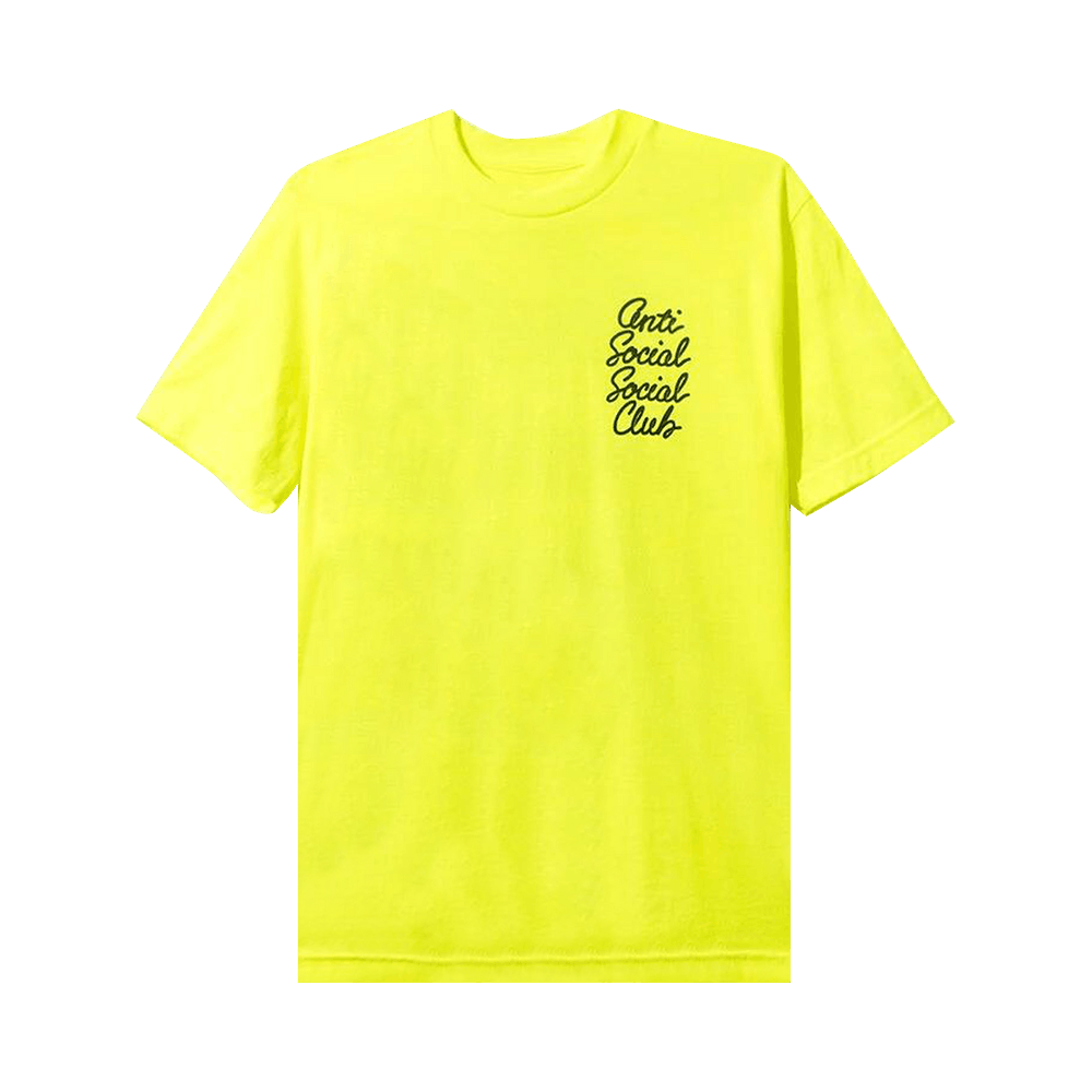 Buy Anti Social Social Club Options Tee 'Neon Yellow' - 0657