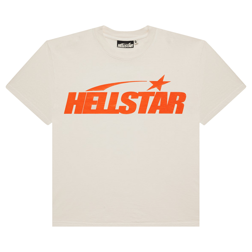 Hellstar Classic T-Shirt (Gel Print) White/Orange