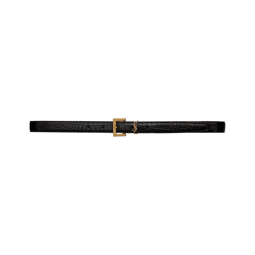 SAINT LAURENT PARIS｜BELTS (554465 DND0J 1000) Belt with Cassandra SAINT LAURENT 554465 DND0J1000 - Ancote