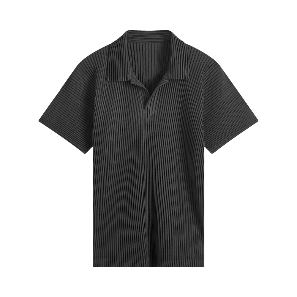 Buy Homme Plissé Issey Miyake Basic Polo Shirt 'Black