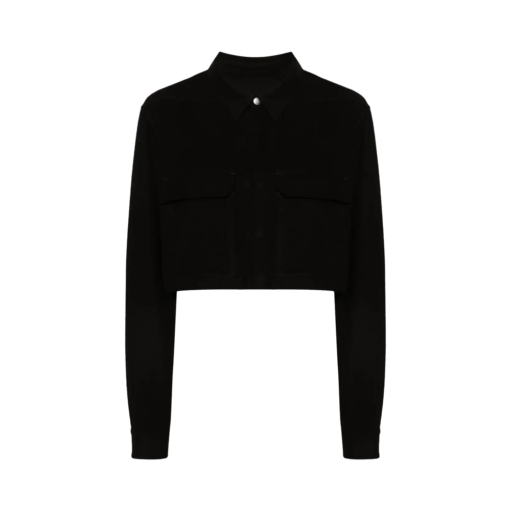 (正規店出品)RICK OWENS WOMEN RP02D3245 FL CROPPED OUTERSHIRT Buy Rick Owens Cropped Outershirt 'Black' - RP02D3245 FL 09