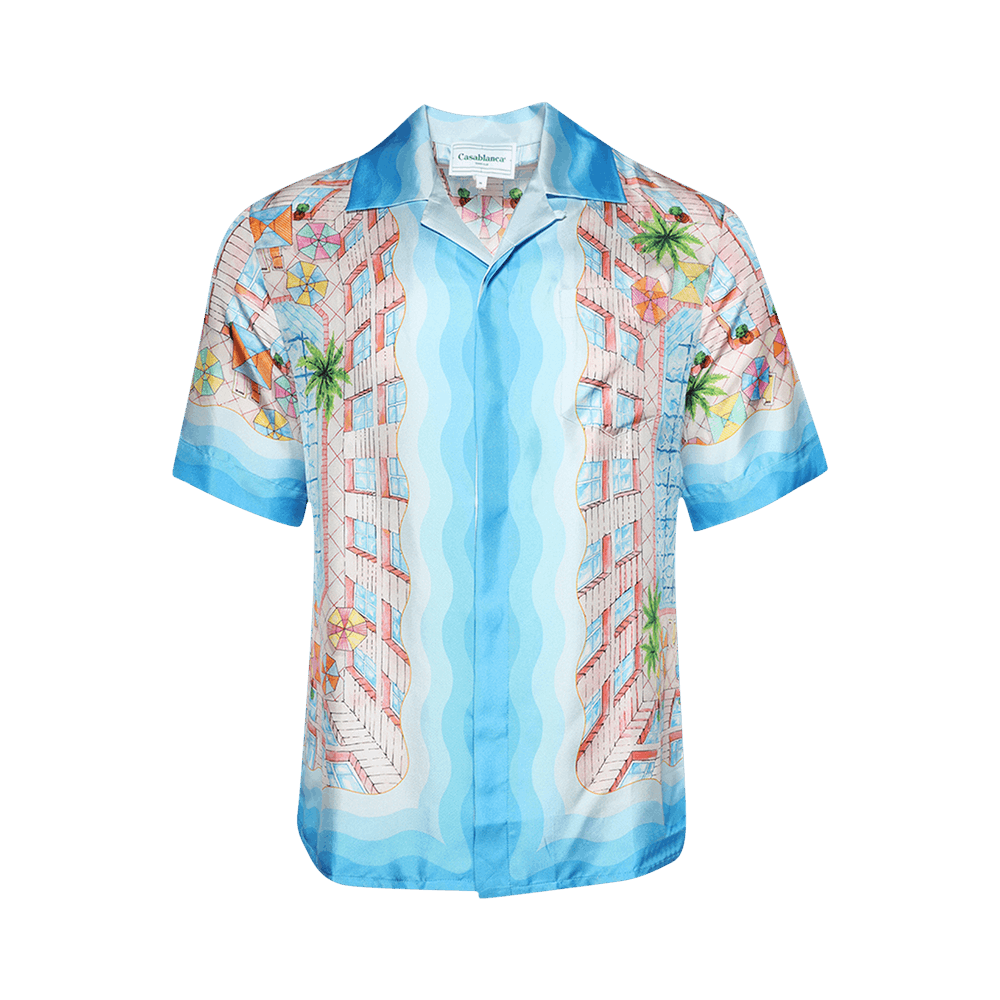 Tシャツ・カットソー Casablanca FW25 CUBAN COLLAR SHIRT (MPF25SH00305 MONTAGNE) Casablanca CUBAN COLLAR SHORT SLEEVE SHIRT Multi | BSTN Store
