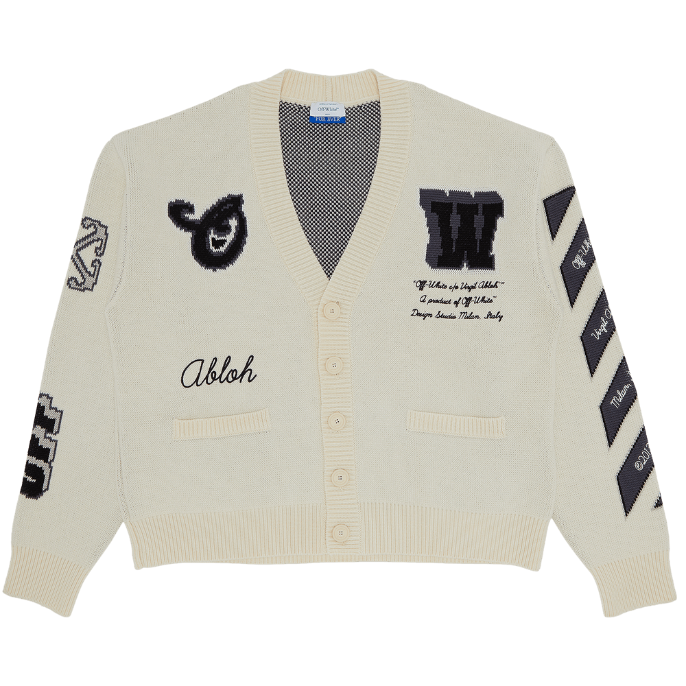 Buy Off-White Varsity Knit Cardigan 'Cream/Black