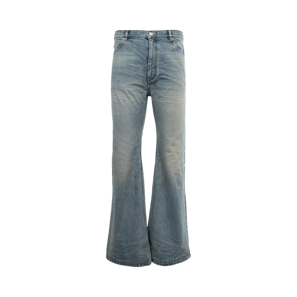 Buy Balenciaga Flared Pants 'Outback Blue' - 790405 TQW55