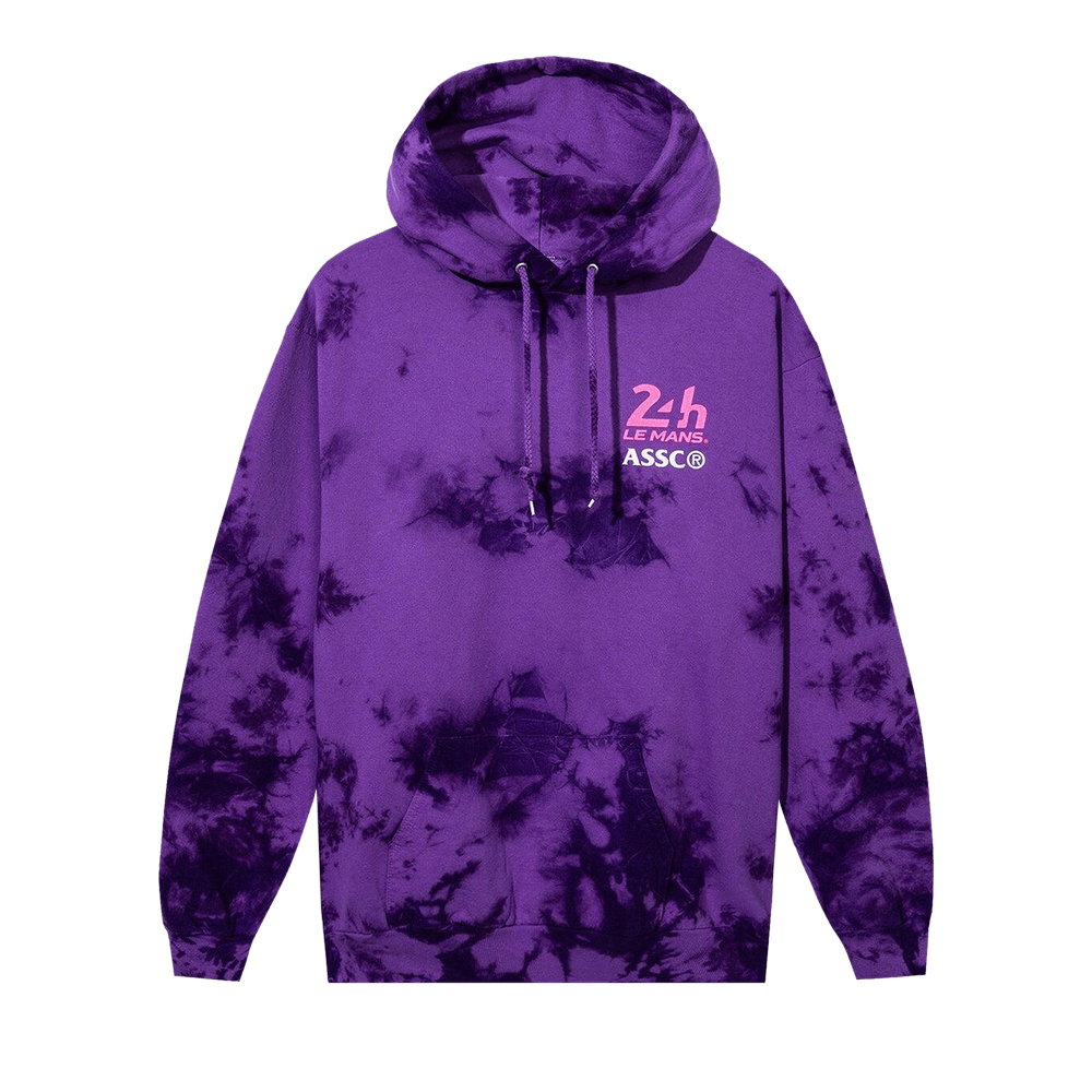 Size l Anti Social Social Club Chequered Flag Tie Dye Hoodie Purple