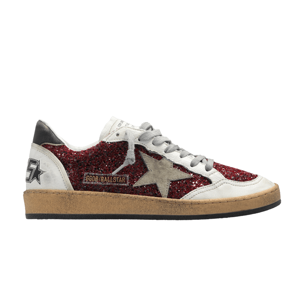 Buy Golden Goose Wmns Ball Star 'Bordeaux Glitter