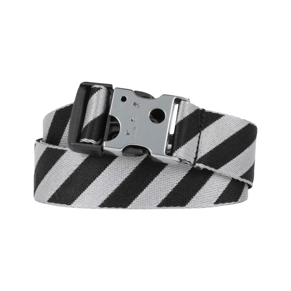 Buy Off-White Stripe Patterned Buckle Fastened Belt 