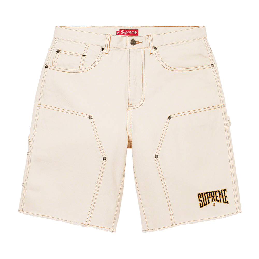 Buy Supreme Cutoff Double Knee Denim Painter Short 'Natural