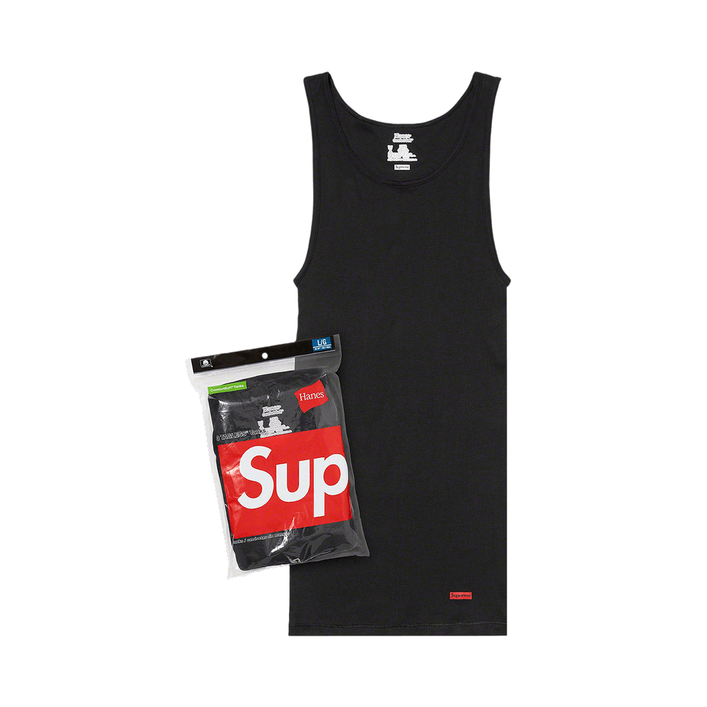 Buy Supreme x Hanes Tank Tops (3 Pack) 'Black' - SS23A41 BLACK