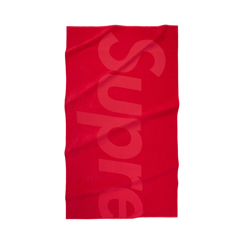 商品画像：Supreme Debossed Logo Beach Towel Red - SS18 - GB 2