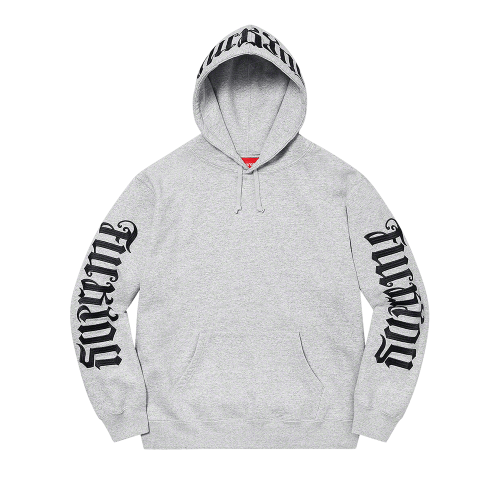 Buy Supreme Ambigram Hooded Sweatshirt 'Heather Grey