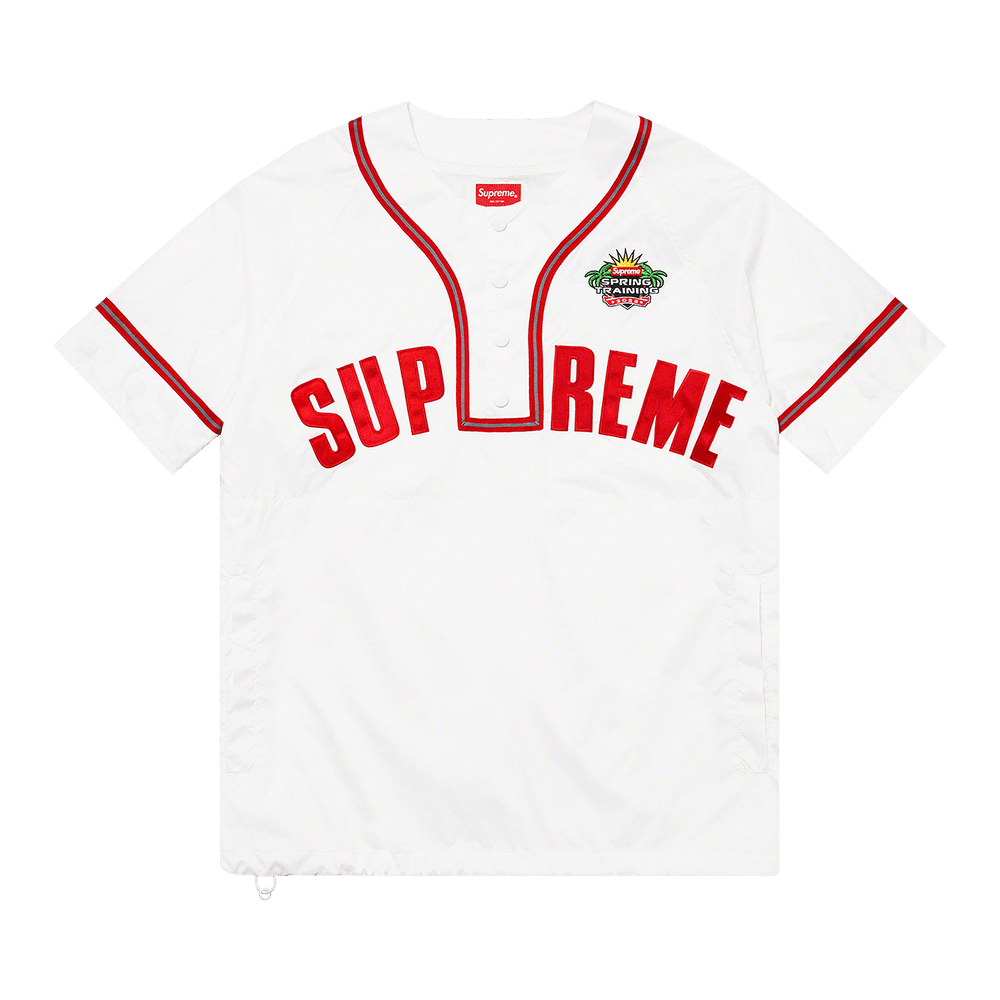 Buy Supreme Snap-Off Long-Sleeve Baseball Top 'White' - SS22KN48