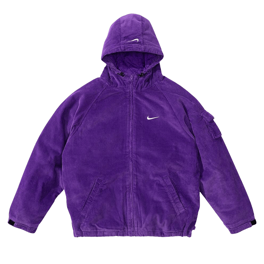 Size l Supreme x Nike Arc Corduroy Hooded Jacket 'Purple'