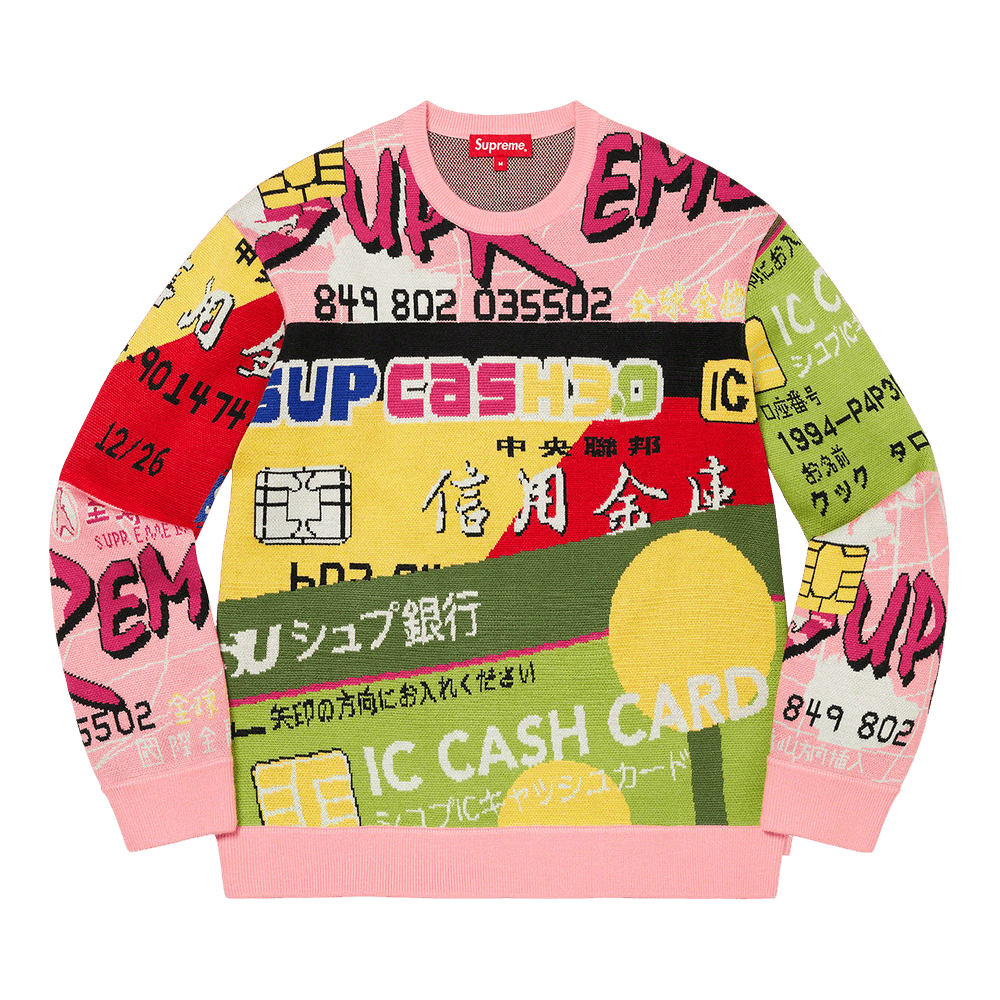 Supreme newsprint sweater sale
