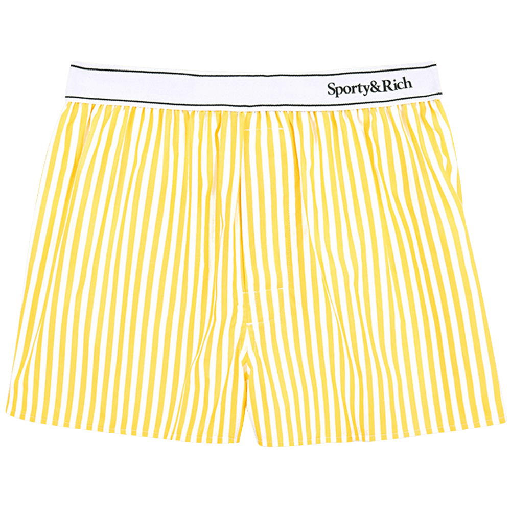 新品 Sporty & Rich Boxer Short ¥15,400 Serif Logo Boxer Short - Blue/White Thin Stripe – Sporty & Rich