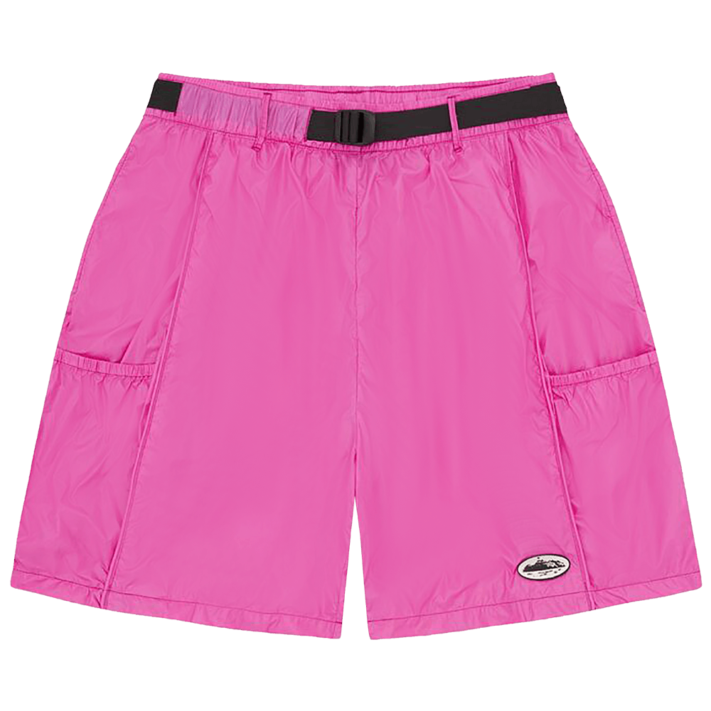 Size m Corteiz Alcatraz Nylon Patch Shorts 'Hot Pink'