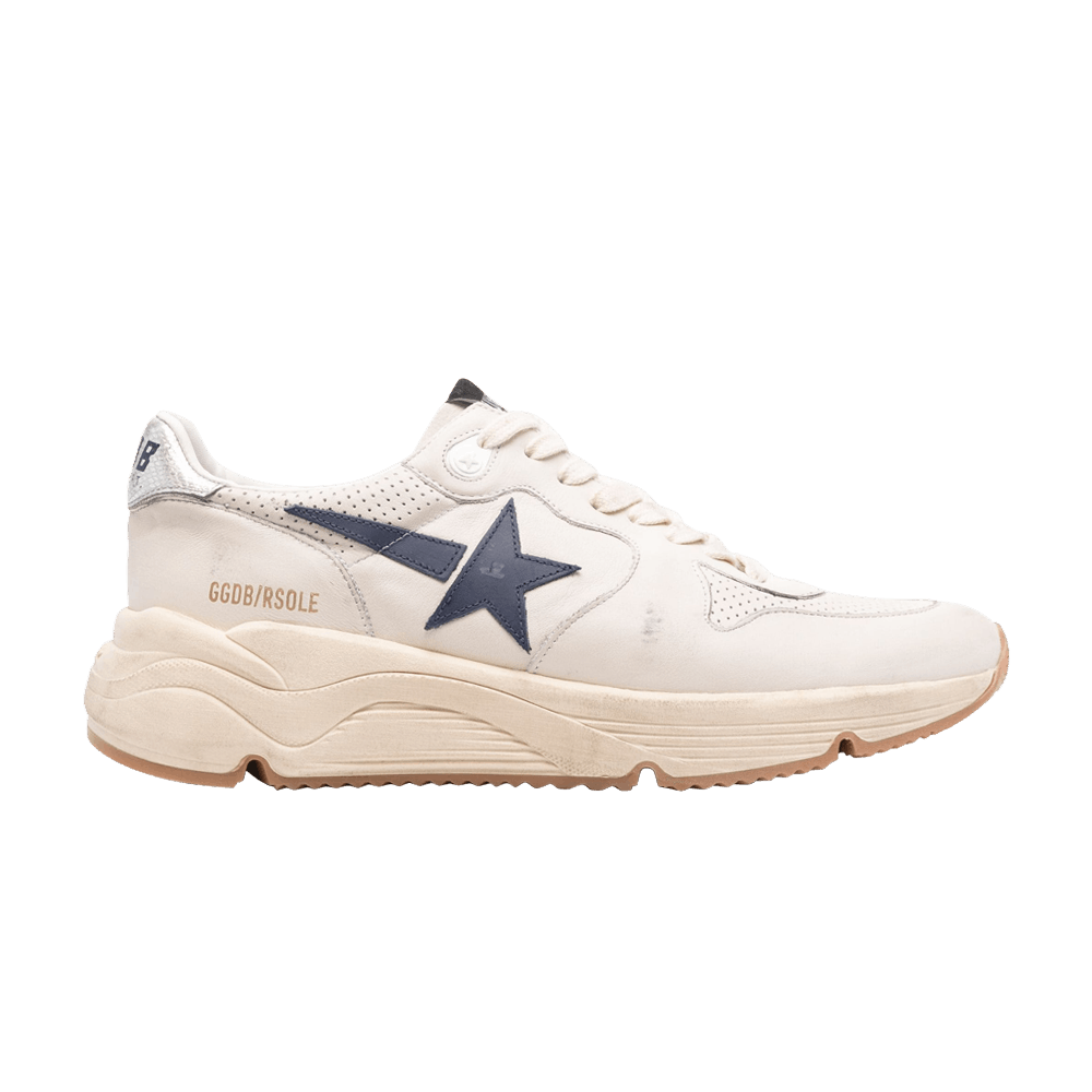 スニーカー Golden  (GWF00126 F007598 81225 WHITE BLUE SILVER) Golden Goose sneakers Running Sole met zilveren ster blauw