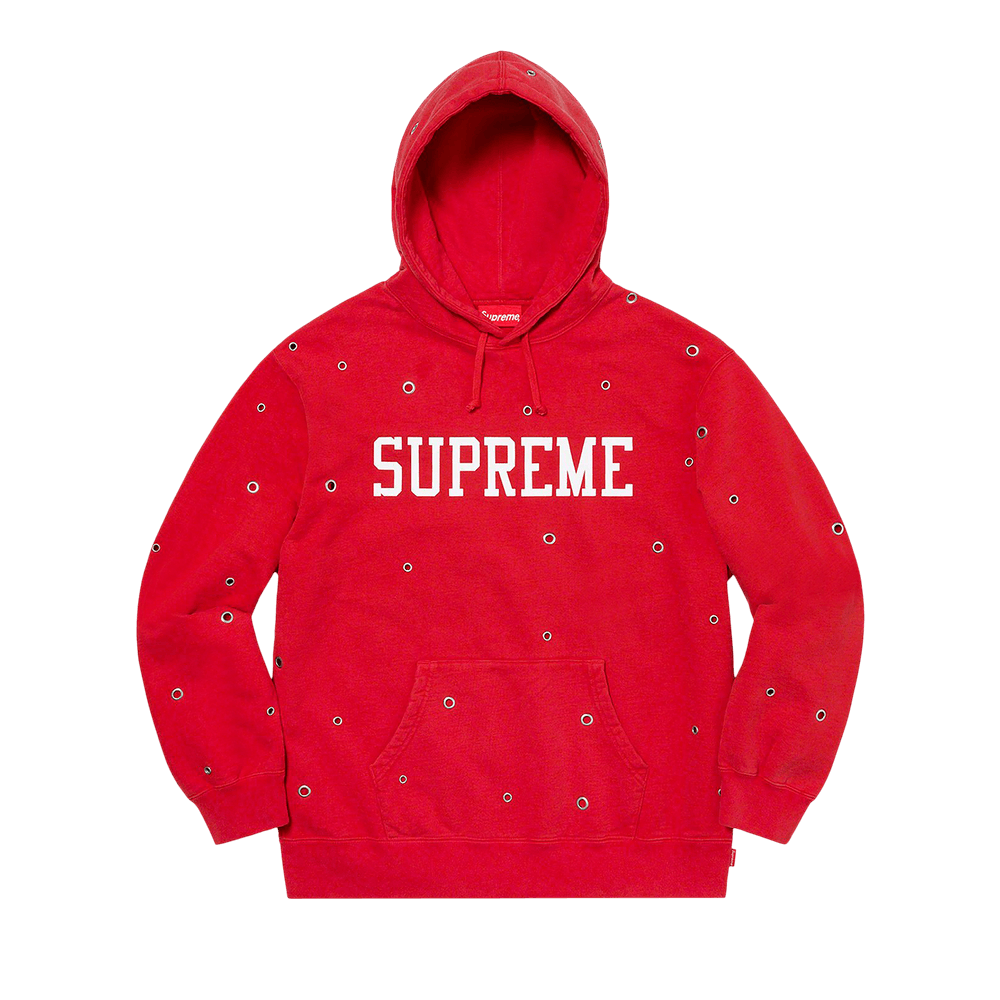 Buy Supreme Eyelet Hooded Sweatshirt 'Red' - SS20SW57 RED | GOAT