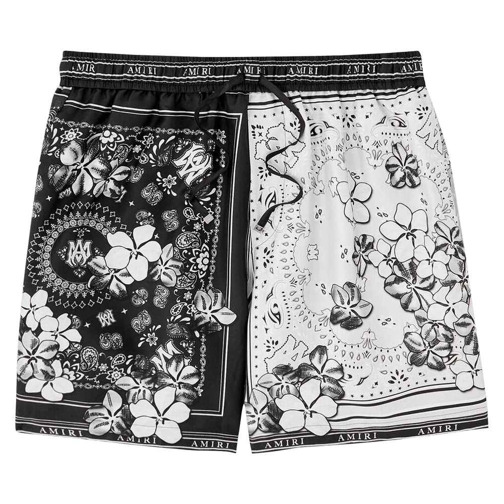 Buy Amiri Bandana Floral Short 'Black' - AMSHCA1031 001 BLAC | GOAT