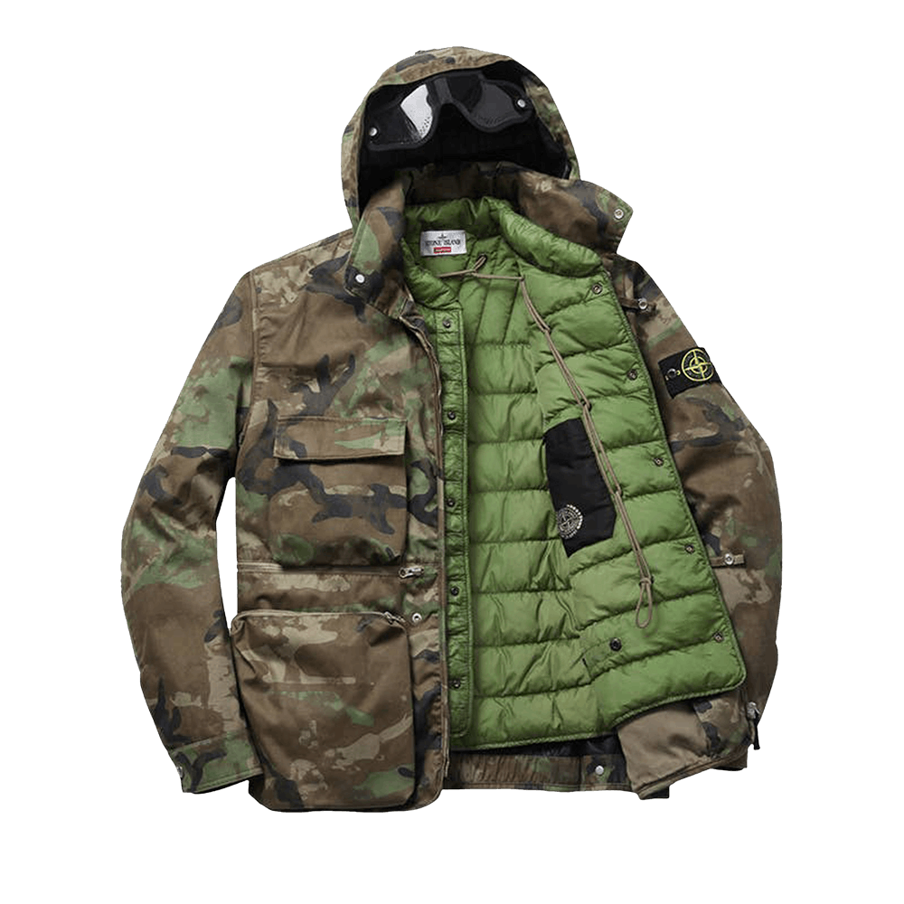 STONE  Supreme カモフラージュ ベスト Supreme Stone Island Camo Cargo Vest Black Camo カーゴベスト