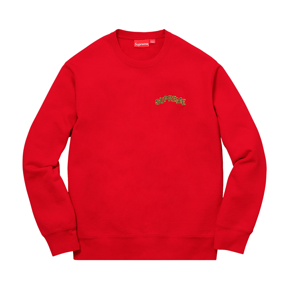 Buy Supreme Step Arc Crewneck Red FW17SW71 RED GOAT UK