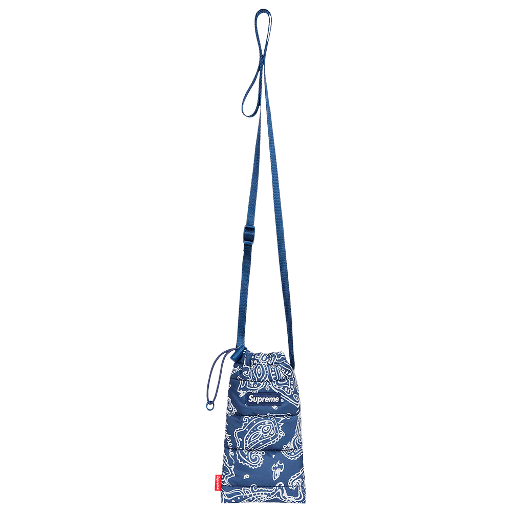 Buy Supreme Puffer Neck Pouch 'Blue Paisley' - FW22B20 BLUE