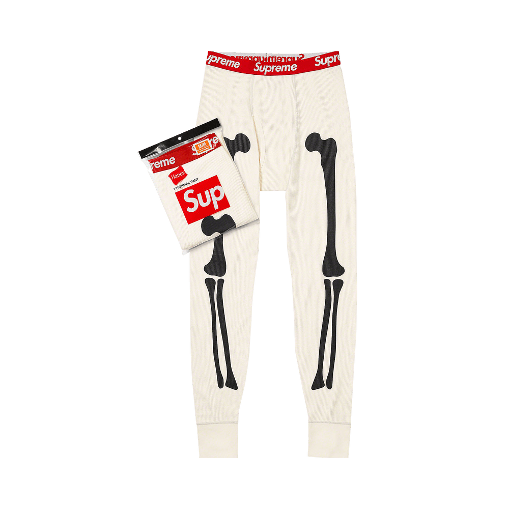 Buy Supreme x Hanes Bones Thermal Pants 'Natural' - 99HAA39