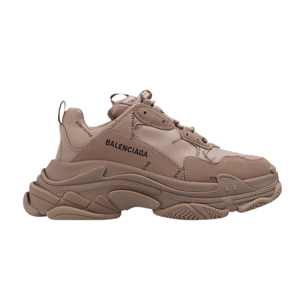 Balenciaga Wmns Triple S Sneaker 'Allover Logo - Dark Beige'