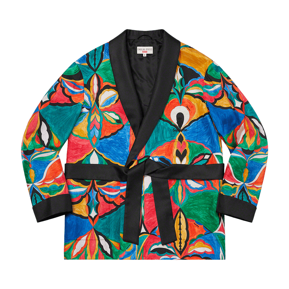 Buy Supreme x Emilio Pucci Silk Smoking Jacket 'Multicolor