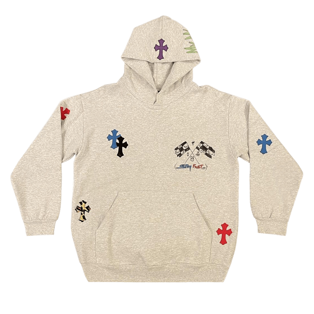Buy Chrome Hearts 1 Of 1 Matty Boy Cross Hoodie 'Grey/Multicolor