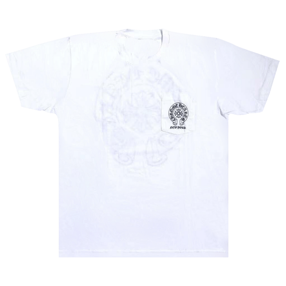 Buy Chrome Hearts New York Horseshoe Pocket Tee 'White Buy Chrome Hearts New York Horseshoe Pocket Tee 'White