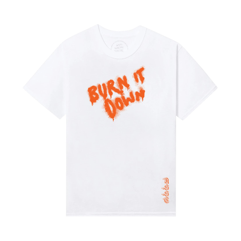 Buy Anti Social Social Club Burn It Down 2 Tee 'White