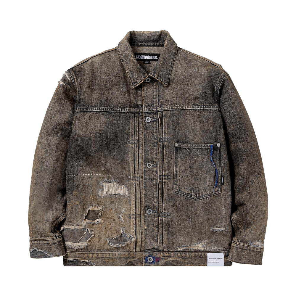 Buy Neighborhood Savage Denim Type-1 Jacket 'Black' - 241XBNH
