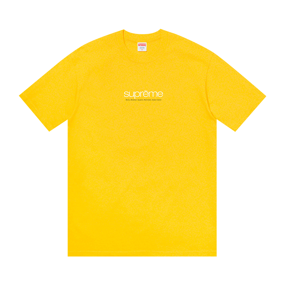 Buy Supreme Five Boroughs Tee 'Yellow' - SS21T11 YELLOW | GOAT