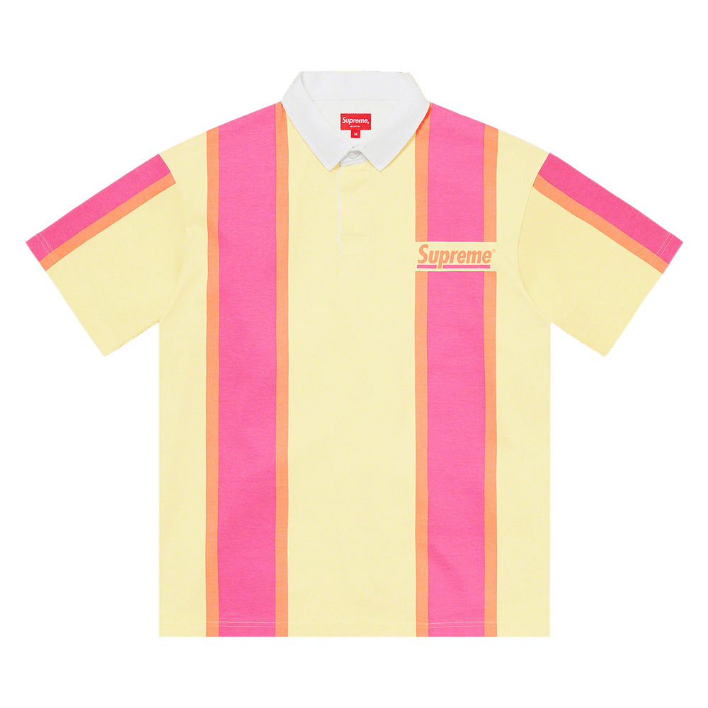 Buy Supreme Stripe Short-Sleeve Rugby 'Yellow' - SS21KN25 YELLOW