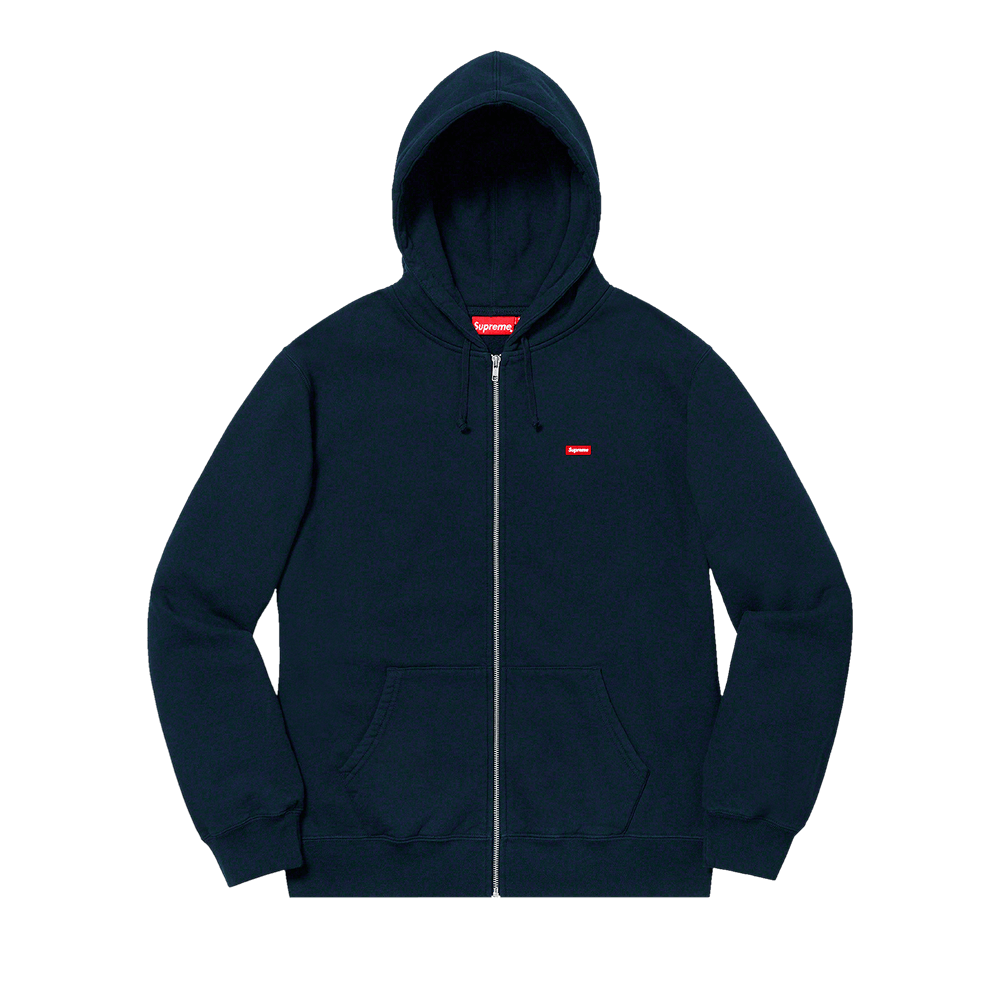 Buy Supreme Small Box Zip Up Sweatshirt 'Navy' - SS19SW70 NAVY | GOAT