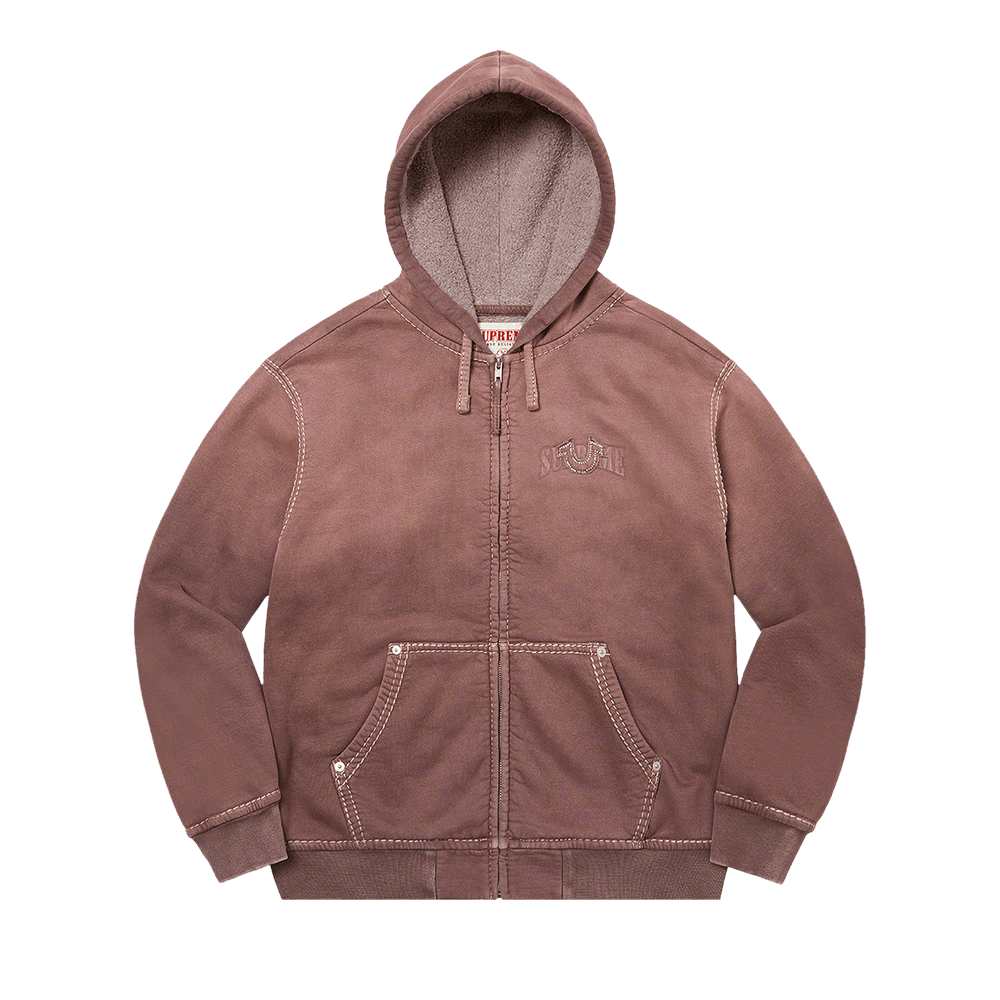 Buy Supreme x True Religion Zip Up Hooded Sweatshirt 'Brown