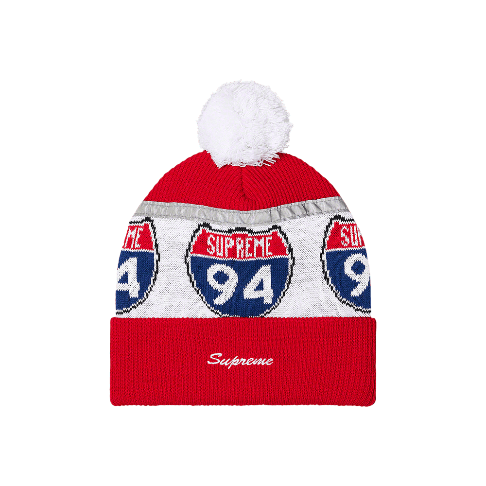 【別倉庫からの配送】 Beanie Reflective Interstate Supreme Buy 'Red' FW22BN77 - 帽子