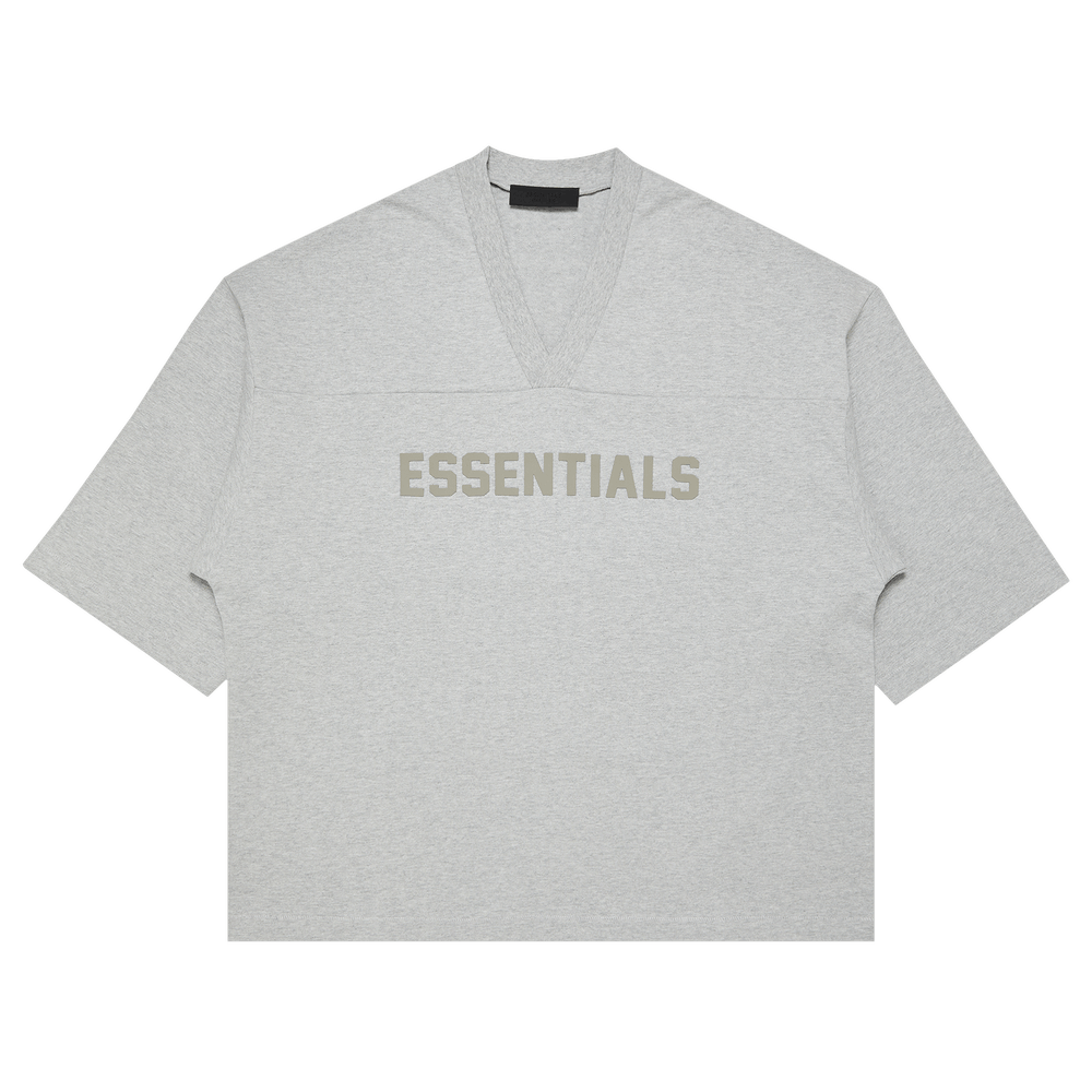Size xl Fear of God Essentials Heavy Jersey Football Tee 'Light Heather  Grey'