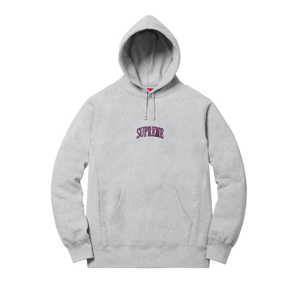 Buy Supreme Glitter Arc Hooded Sweatshirt 'Heather Grey