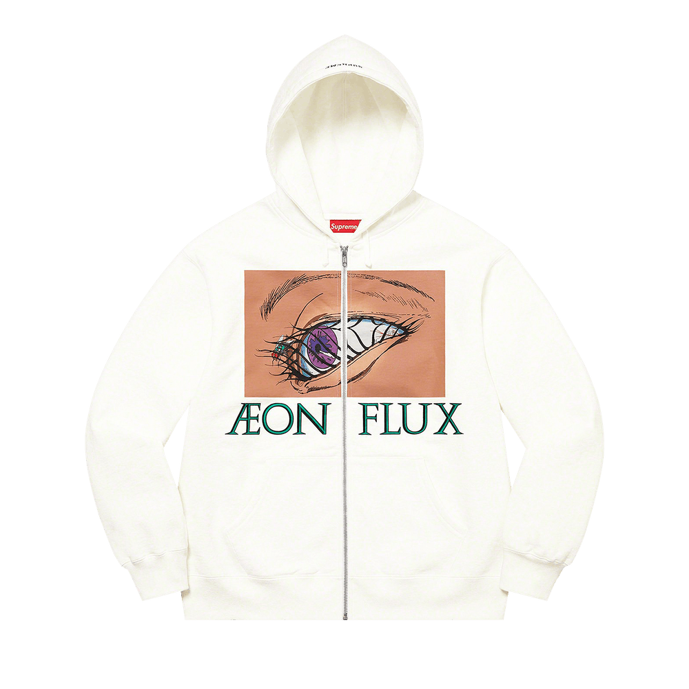 Buy Supreme Aeon Flux Zip Up Hooded Sweatshirt 'White
