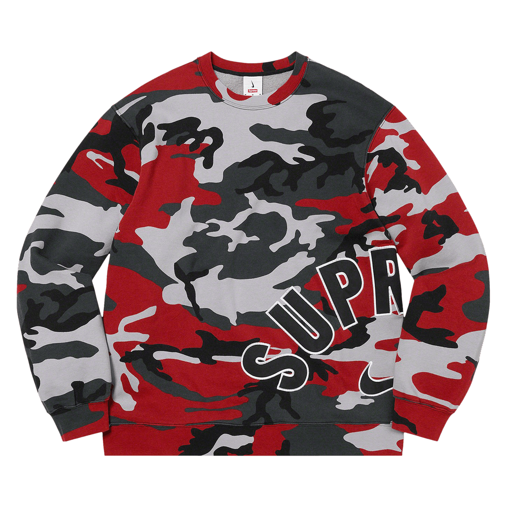 Size xl Supreme x Nike Arc Crewneck 'Red Camo'