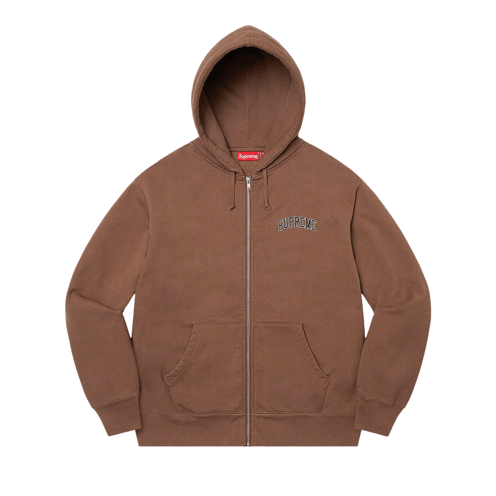Buy Supreme Doughboy Zip Up Hooded Sweatshirt 'Brown
