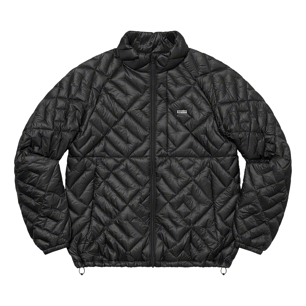 Buy Supreme Spellout Quilted Lightweight Down Jacket Black SS22J38 BLACK GOAT UK