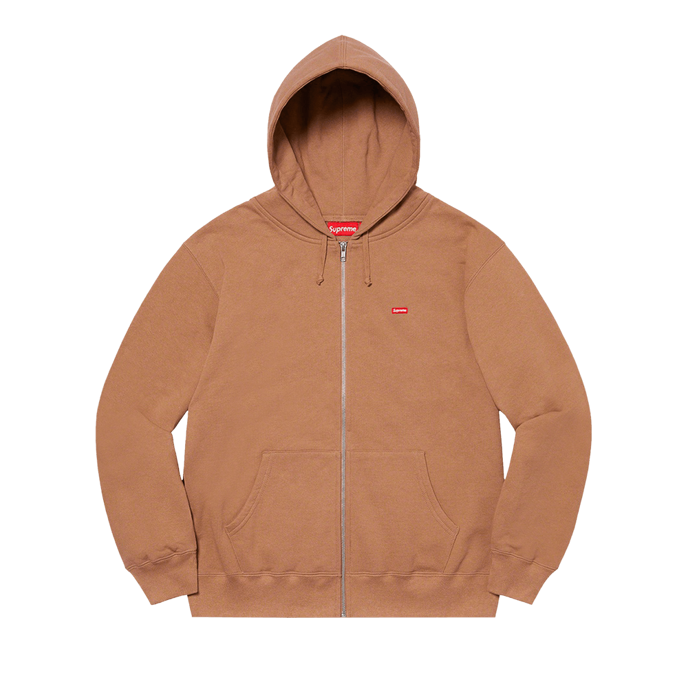 Buy Supreme Small Box Zip Up Hooded Sweatshirt 'Brown' - SS21SW52